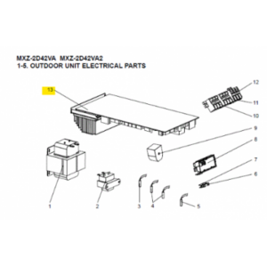 336-Placa electrónica inverter unidad exterior MITSUBISHI ELECTRIC MXZ-2D42VA2-E2