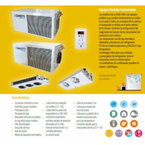 EQUIPO FRIGORÍFICO PARTIDO SPLIT ADB320EB31XX  CENTRIFUGO ZANOTTI, PARA CÁMARA FRIGORÍFICA DE REFRIGERACIÓN 73 M3 A 12ºC 400V