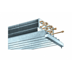 Evaporador estático para cámara de 10 m2 construido en tubo 5/8" y aleta de aluminio con una separación de 14 mm
