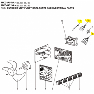 kit Sondas unidad exterior MITSUBISHI ELECTRIC modelo MXZ-4A71VA-E1/E2