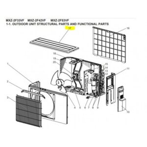PANEL SUPERIOR UNIDAD EXTERIOR MITSUBISHI ELECTRIC MXZ-2F53VF-E1