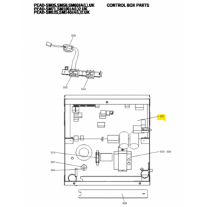 Placa de control unidad interior conductos MITSUBISHI ELECTRIC modelo  PEAD-SM71JA2.TH