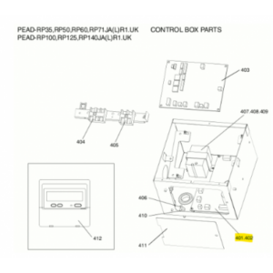 Placa de potencia unidad interior conductos MITSUBISHI ELECTRIC modelo PEAD-RP60JAR1.UK