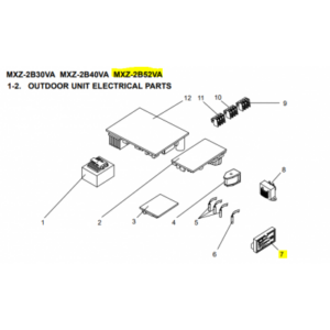 Placa display p.c board exterior MITSUBISHI ELECTRIC modelo MXZ-2B52VA-E1