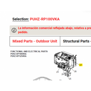 Placa electrónica de potencia unidad exterior Mitsubishi Electric PUHZ-RP100VKA