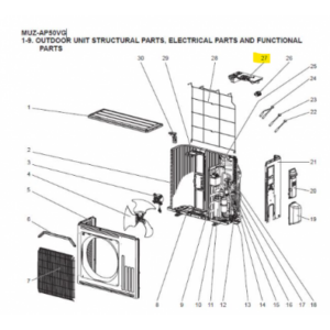 Placa inverter exterior MITSUBISHI ELECTRIC modelo MUZ-AP50VG-E1