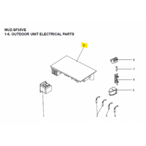 Placa inverter P.C BOARD exterior MITSUBISHI ELECTRIC modelo MUZ-SF35VE-E3