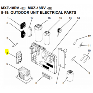 Placa modulo transistor exterior MITSUBISHI  MXZ-18RV-E2   56650 M21V47443