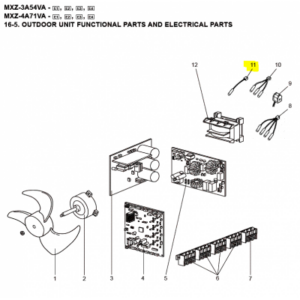 Sonda ambiente unidad exterior MITSUBISHI ELECTRIC modelo MXZ-4A71VA-E1