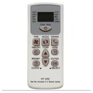 MANDO A DISTANCIA AIRE ACONDICIONADO UNIVERSAL KT-E02