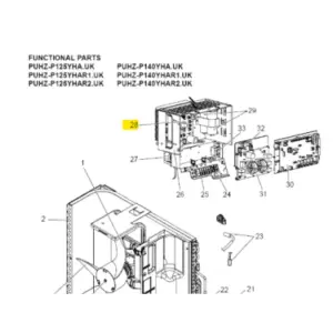 Placa inverter exterior MITSUBISHI ELECTRIC modelo PUHZ-P140YHA
