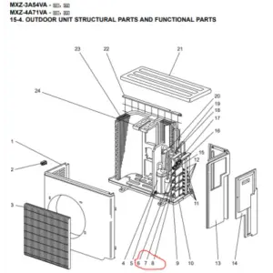 Motor valvula de expansion unidad exterior Mitsubishi Electric MXZ-3A54VA-E2