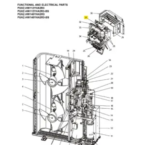 Placa inverter POWER BOARD exterior MITSUBISHI ELECTRIC modelo PUHZ-HW140YHA2/R3