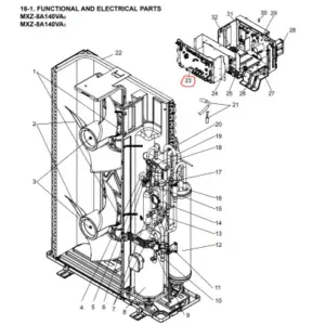 Placa control exterior MITSUBISHI ELECTRIC modelo MXZ-8A140VA2