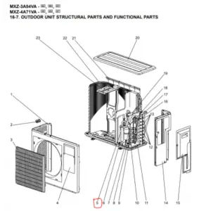 COMPRESOR MITSUBISHI ELECTRIC modelo MXZ-4A71VA-E4 207433
