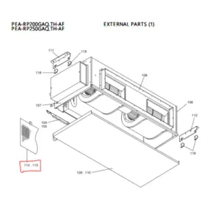 Filtros unidad interior conductos MITSUBISHI modelo PEA-RP200GAQ.TH-AF