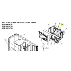 Placa potencia inverter exterior MITSUBISHI ELECTRIC modelo MXZ-8A140VA2