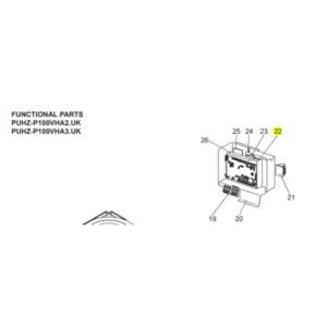 Placa de potencia inverter exterior MITSUBISHI ELECTRIC modelo PUHZ-P100VHA3.UK