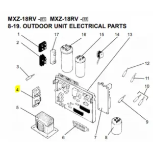 Placa modulo potencia exterior MXZ-18RV-E1/E2