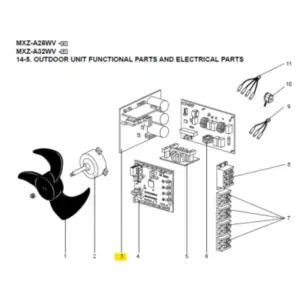 Placa potencia inverter exterior MITSUBISHI ELECTRIC modelo MXZ-A32WV E1