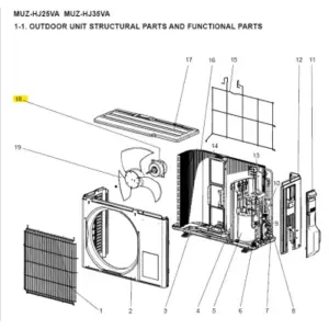 Motor ventilador unidad exterior Mitsubishi Electric MUZ-HJ35VA-E1