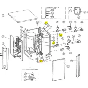 SONDAS UNIDAD EXTERIOR DAIKIN modelo EWWP035KAW1N POSICIÓN 18, 19.1, 19.2, 19.3