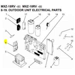 Placa modulo transistor exterior MITSUBISHI MXZ-18RV-E2 56650 M21V47443