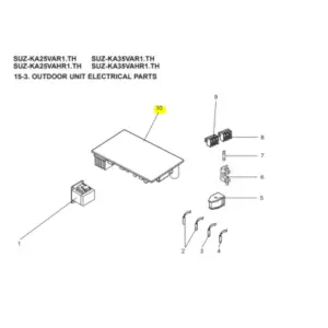 Placa inverter p.c board exterior MITSUBISHI ELECTRIC modelo SUZ-KA25VAR1.TH