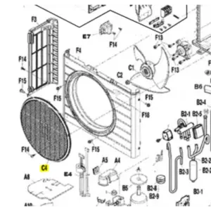 REJILLA PROTECCIÓN VENTILADOR UNIDAD EXTERIOR DAIKIN RXB25C5V1B