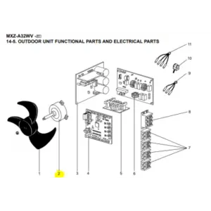 Motor ventilador unidad exterior MITSUBISHI ELECTRIC modelo MXZ-A32WV E1