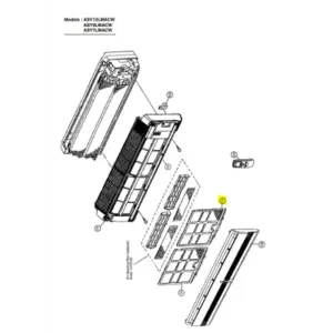 Filtros unidad interior FUJITSU modelo ASY12LMACW