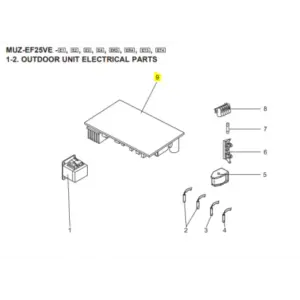 PLACA DE CONTROL INVERTER UNIDAD EXTERIOR MITSUBISHI ELECTRIC MUZ-EF42VE-E2