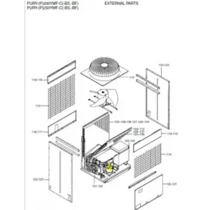 Compresor unidad exterior MITSUBISHI ELECTRIC modelo PURY-P250YMF-C 190202 R66963478