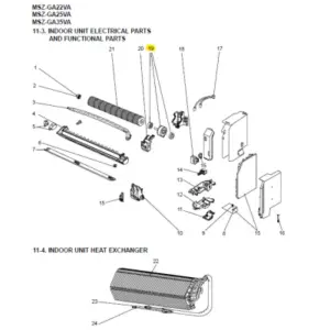 Motor ventilador interior MITSUBISHI ELECTRIC modelo MSZ-GA22VA-E2