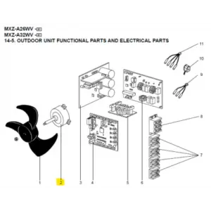 Motor ventilador control exterior MITSUBISHI ELECTRIC modelo MXZ-A26WV E1
