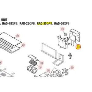 Placa de control unidad interior HITACHI RAD-35QPB
