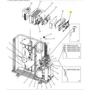 Placa control exterior MITSUBISHI ELECTRIC modelo PUHZ-W85VHA2R5.UK