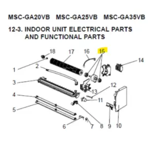 Motor ventilador unidad interior MITSUBISHI MSC-GA35VB-E1