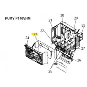 Placa filtro de ruido exterior MITSUBISHI ELECTRIC modelo PUMY-P140VHM