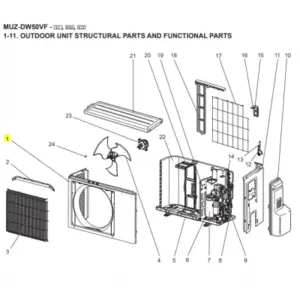 Carcasa unidad exterior Mitsubishi MUZ-DW50VF-E1