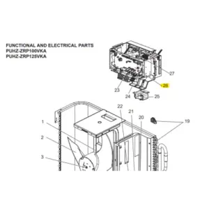 Placa de control exterior MITSUBISHI ELECTRIC modelo PUHZ-ZRP100VKA 259166
