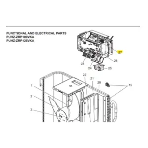 Placa inverter exterior MITSUBISHI ELECTRIC modelo PUHZ-ZRP125VKA 411656