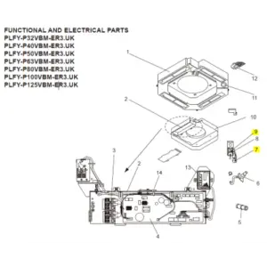 Bomba drenaje y boya interior MITSUBISHI ELECTRIC PLFY-P80VBM-ER3.UK