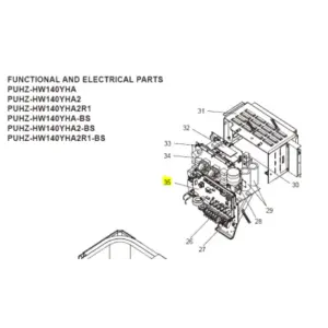 PLACA DE CONTROL exterior MITSUBISHI ELECTRIC modelo PUHZ-HW140YHA2