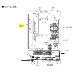 Placa control exterior MITSUBISHI ELECTRIC modelo PUH-P8~10YE
