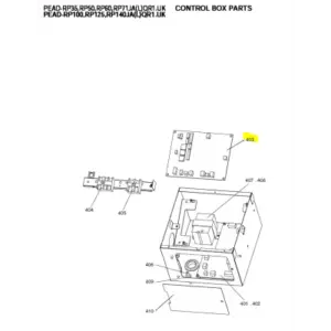 Placa de control unidad interior conductos MITSUBISHI ELECTRIC modelo PEAD-RP100JAQR1.UK