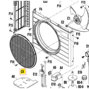 REJILLA PROTECCIÓN VENTILADOR UNIDAD EXTERIOR DAIKIN ARXB25C2V1B