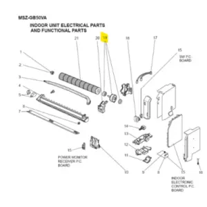 Motor ventilador interior MITSUBISHI ELECTRIC modelo MSZ-GB50VA-E1