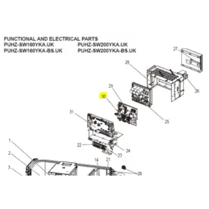 Placa filtro de ruido unidad exterior MITSUBISHI ELECTRIC modelo PUHZ-SW200YKAR1.UK