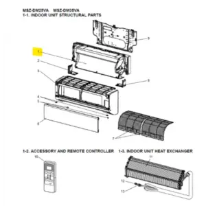 Base chasis unidad interior MITSUBISHI ELECTRIC modelo MSZ-DM35VA-E1